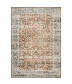 Oriental Weavers Charleston Cha04 Rust/ Blue Area Rug 5 ft. X 7 ft. Rectangle