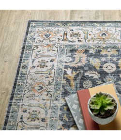 Oriental Weavers Charleston Cha05 Blue/ Gold Area Rug 5 ft. X 7 ft. Rectangle