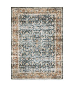 Oriental Weavers Charleston Cha06 Blue/ Rust Area Rug 5 ft. X 7 ft. Rectangle