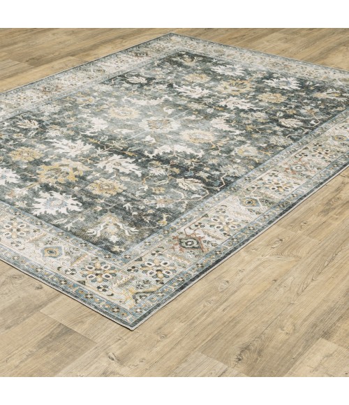 Oriental Weavers Area Rug Charleston CHA09 Blue 2' X  8' Runner