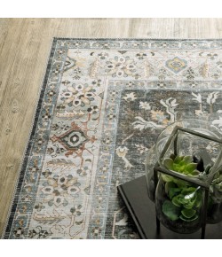Oriental Weavers Charleston Cha09 Charcoal/ Gold Area Rug 5 ft. X 7 ft. Rectangle
