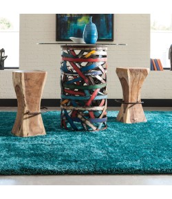 Oriental Weavers Cosmo 81104 Teal/ Teal Area Rug 3 ft. 3 in. X 5 ft. 3 in. Rectangle