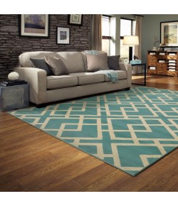 Oriental Weavers Ella 3685M Blue/ Beige Area Rug 6 ft. 7 in. X 9 ft. 6 in. Rectangle