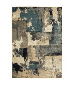 Oriental Weavers Evandale 9854A Beige/ Blue Area Rug 9 ft. 10 in. X 12 ft. 10 in. Rectangle