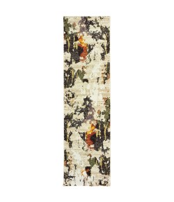 Oriental Weavers Evolution 7770J Beige/ Charcoal Area Rug 2 ft. 3 in. X 8 ft. 0 in. Runner