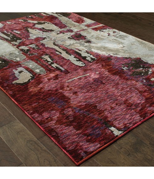 Evolution Area Rug Oriental Weavers Area Rug Evolution 8028B Red 3' 3" X 5' 2"