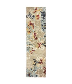 Oriental Weavers Evolution 8043K Beige/ Blue Area Rug 2 ft. 3 in. X 8 ft. 0 in. Runner