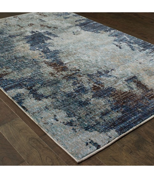 Oriental Weavers Area Rug Evolution 8049B Navy 5' 3" X  7' 3"