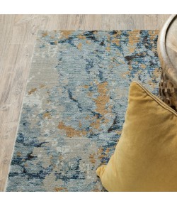 Oriental Weavers Evolution 0980A Blue/ Gold Area Rug 6 ft. 7 in. X 9 ft. 6 in. Rectangle