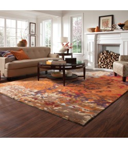 Oriental Weavers Galaxy 21904 Multi/ Orange Area Rug 8 ft. 0 in. X 10 ft. 0 in. Rectangle