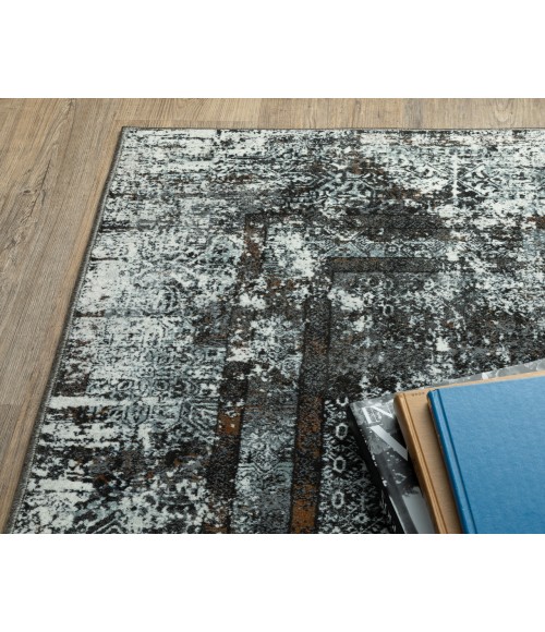 Oriental Weavers Gemini Rug Oriental Weavers GEMINI 090O2 Charcoal 3'10X5' 5