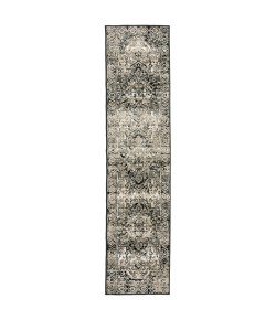 Oriental Weavers Georgia 429G0 Grey/ Black Area Rug 1 ft. 10 in. X 7 ft. 6 in. Runner
