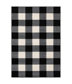 Oriental Weavers Georgia 678D0 Black/ Ivory Area Rug 3 ft. 10 in. X 5 ft. 5 in. Rectangle