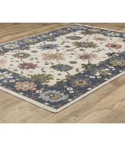 Oriental Weavers Hastings Ha01E Ivory/ Blue 2 Ft. 3 In. X 7 Ft. 6 In. Runner Rug