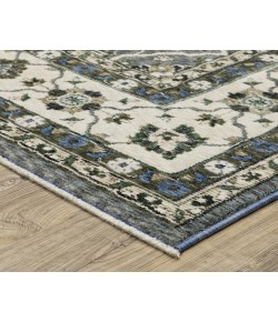 Oriental Weavers Hastings Ha07H Blue/ Ivory 2 Ft. 3 In. X 7 Ft. 6 In. Runner Rug