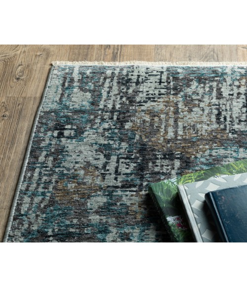 Oriental Weavers HAYDEN hay03 Blue/Beige Rug 6'7X9'6