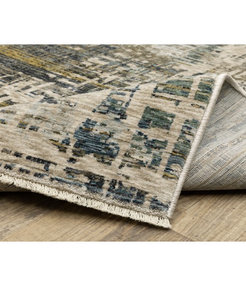 Oriental Weavers HAYDEN hay05 Blue/Gold Rug 5' 3X7' 6