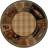 Oriental Weavers Hudson 1065B Beige/ Black Area Rug 7 ft. 8 in. Round