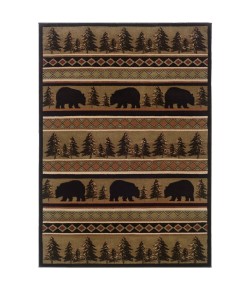 Oriental Weavers Hudson 1066A Black/ Beige Area Rug 5 ft. 3 in. X 7 ft. 6 in. Rectangle