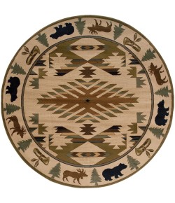 Oriental Weavers Hudson 1072A Ivory/ Green Area Rug 6 ft. 7 in. X 9 ft. 6 in. Rectangle