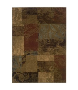 Oriental Weavers Hudson 036G1 Green/ Red Area Rug 3 ft. 10 in. X 5 ft. 5 in. Rectangle