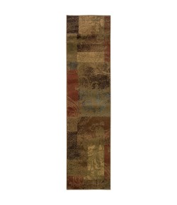 Oriental Weavers Hudson 036G1 Green/ Red Area Rug 1 ft. 10 in. X 7 ft. 6 in. Runner
