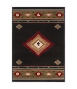 Oriental Weavers Hudson 087G1 Black/ Green Area Rug 7 ft. 8 in. X 10 ft. 10 in. Rectangle