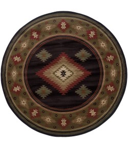 Oriental Weavers Hudson 087G1 Black/ Green Area Rug 7 ft. 8 in. X 10 ft. 10 in. Rectangle