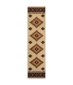Oriental Weavers Hudson 087I1 Beige/ Green Area Rug 1 ft. 10 in. X 7 ft. 6 in. Runner