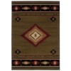 Oriental Weavers Hudson 087J1 Green/ Red Area Rug 6 ft. 7 in. X 9 ft. 6 in. Rectangle