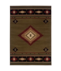Oriental Weavers Hudson 087J1 Green/ Red Area Rug 7 ft. 8 in. X 10 ft. 10 in. Rectangle