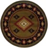 Oriental Weavers Hudson 087J1 Green/ Red Area Rug 7 ft. 8 in. Round