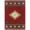 Oriental Weavers Hudson 087K1 Red/ Green Area Rug 6 ft. 7 in. X 9 ft. 6 in. Rectangle