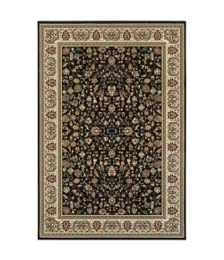 Oriental Weavers Kashan 108B1 Black/ Ivory Area Rug 9 ft. 10 in. X 12 ft. 10 in. Rectangle