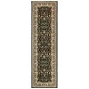 Oriental Weavers Kashan 108B1 Black/ Ivory Area Rug 2 ft. 3 in. X 7 ft. 6 in. Runner