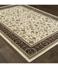 Oriental Weavers Kashan 108X1 Ivory/ Black Area Rug 3 ft. 10 in. X 5 ft. 5 in. Rectangle