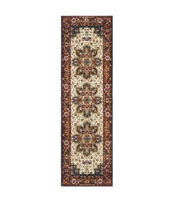 Oriental Weavers Kashan 096W1 Red/ Ivory Area Rug 2 ft. 3 in. X 7 ft. 6 in. Runner
