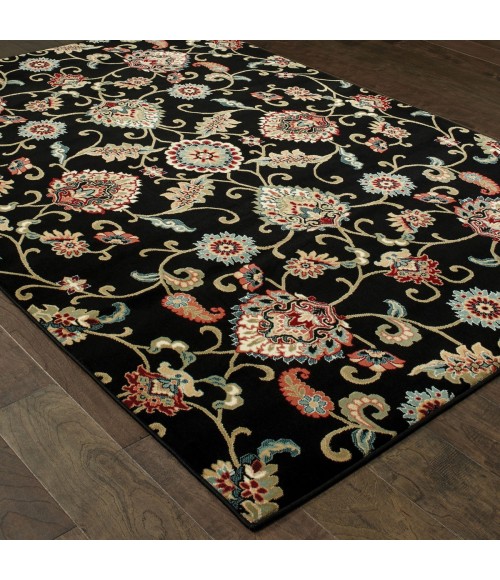 Oriental Weavers Area Rug Kashan 9946K Black 6' 7" X  9' 6"