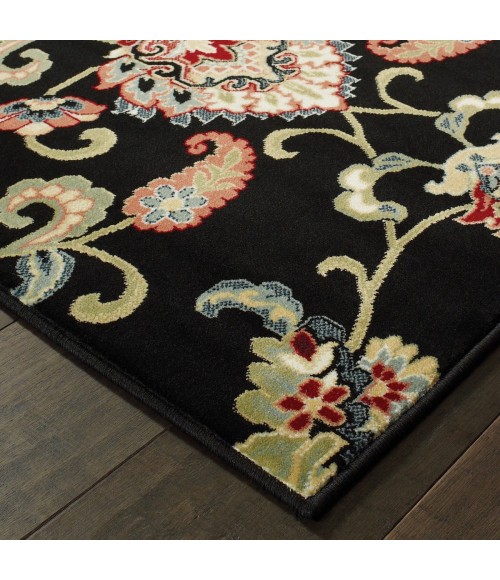 Oriental Weavers Area Rug Kashan 9946K Black 6' 7" X  9' 6"