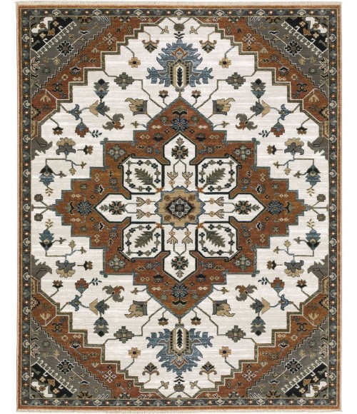 Oriental Weavers KEIRA kei03 Rust/Ivory Rug 6' 7X9' 6