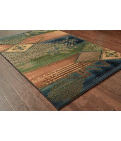 Oriental Weavers Kharma Ii 618F4 Blue/ Green Area Rug 2 ft. 6 in. X 9 ft. 1 in. Runner