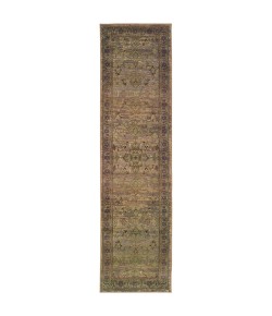 Oriental Weavers Kharma 836Y1 Beige/ Green Area Rug 2 ft. 6 in. X 9 ft. 1 in. Runner