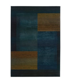 Oriental Weavers Kharma Ii 1092L Blue/ Gold Area Rug 6 ft. 7 in. X 9 ft. 1 in. Rectangle