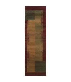 Oriental Weavers Kharma Ii 1092W Green/ Red Area Rug 2 ft. 6 in. X 9 ft. 1 in. Runner