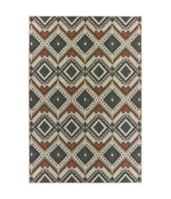 Oriental Weavers Latitude 002X3 Grey/ Orange Area Rug 3 ft. 3 in. X 5 ft. Rectangle