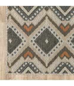 Oriental Weavers Latitude 002X3 Grey/ Orange Area Rug 3 ft. 3 in. X 5 ft. Rectangle