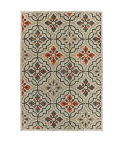 Oriental Weavers Latitude 709Y3 Grey/ Orange Area Rug 5 ft. 3 in. X 7 ft. 3 in. Rectangle