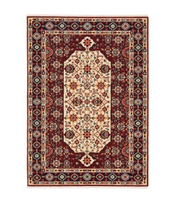 Oriental Weavers Lilihan 1802W Red/ Ivory Area Rug 5 ft. 3 in. X 7 ft. 6 in. Rectangle