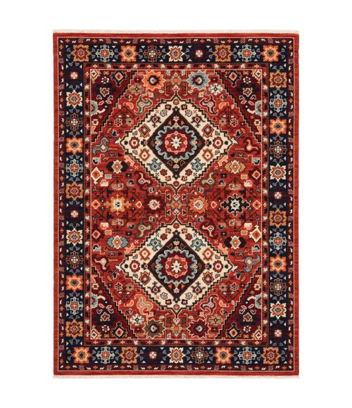 Oriental Weavers Area Rug Lilihan 2061V Red 5' 3" X  7' 6"
