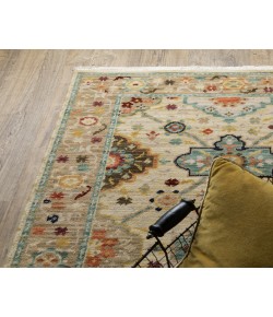Oriental Weavers Lilihan 4601W Beige/ Multi 5 Ft. 3 In. X 7 Ft. 6 In. Rectangle Rug